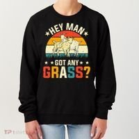 Hey Man Got Any Grass Farm Animal Pun Goat  Women's Sweatshirt thumb 0