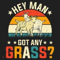 Hey Man Got Any Grass Farm Animal Pun Goat  Women's Sweatshirt thumb 2