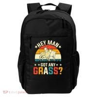 Hey Man Got Any Grass Farm Animal Pun Goat  Backpack thumb 0