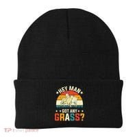 Hey Man Got Any Grass Farm Animal Pun Goat  Beanie thumb 0