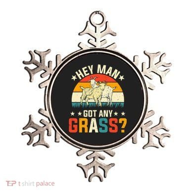Hey Man Got Any Grass Farm Animal Pun Goat  Ornament