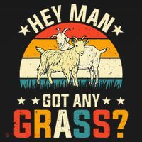Hey Man Got Any Grass Farm Animal Pun Goat  Ornament thumb 1