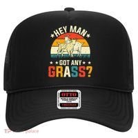 Hey Man Got Any Grass Farm Animal Pun Goat  Hat thumb 0
