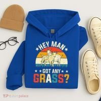 Hey Man Got Any Grass Farm Animal Pun Goat  Hoodie thumb 4