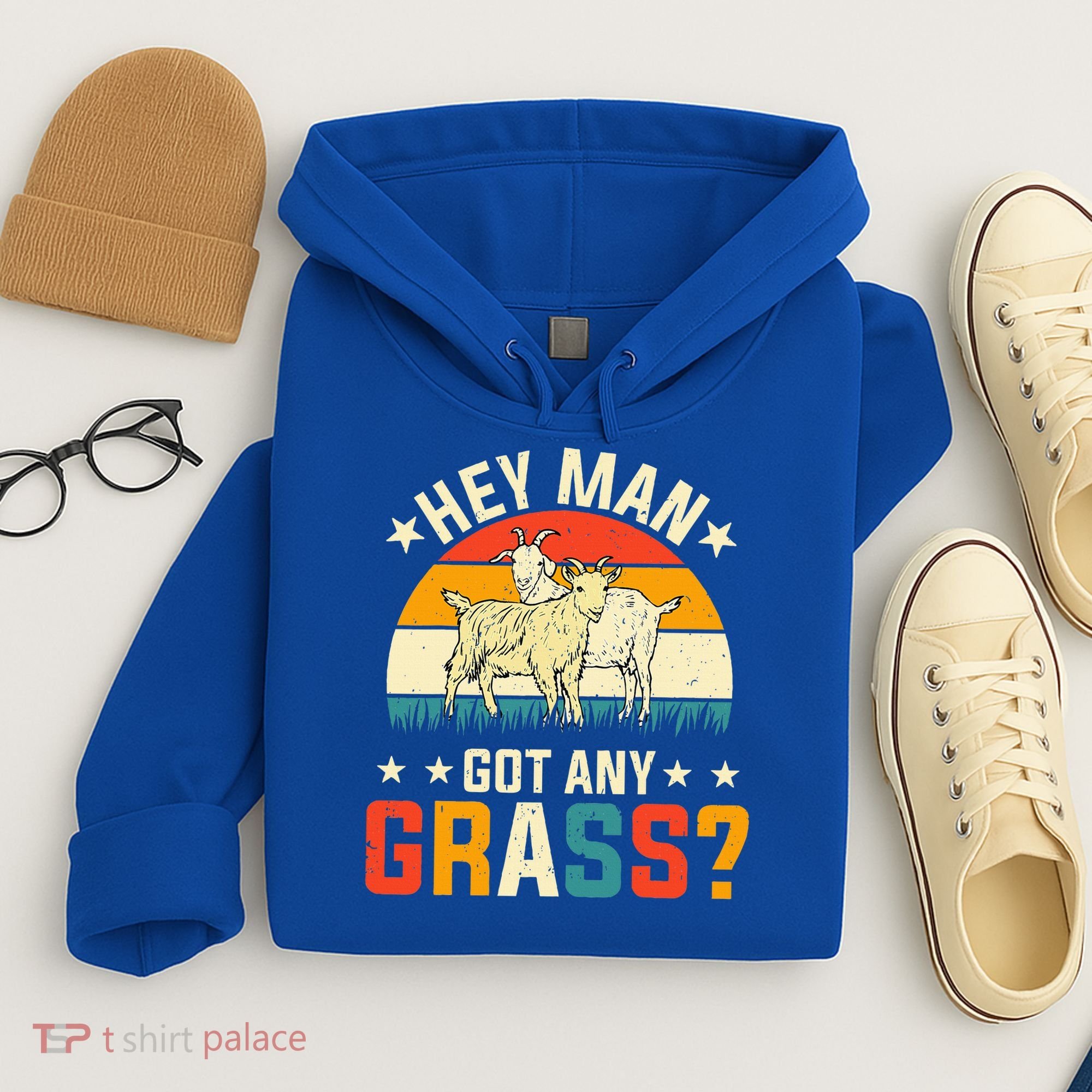 Hey Man Got Any Grass Farm Animal Pun Goat  Hoodie