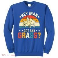 Hey Man Got Any Grass Farm Animal Pun Goat  Sweatshirt thumb 0