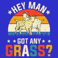 Hey Man Got Any Grass Farm Animal Pun Goat  Sweatshirt thumb 3