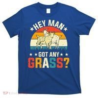 Hey Man Got Any Grass Farm Animal Pun Goat  T-Shirt thumb 0
