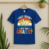 Hey Man Got Any Grass Farm Animal Pun Goat  T-Shirt thumb 2