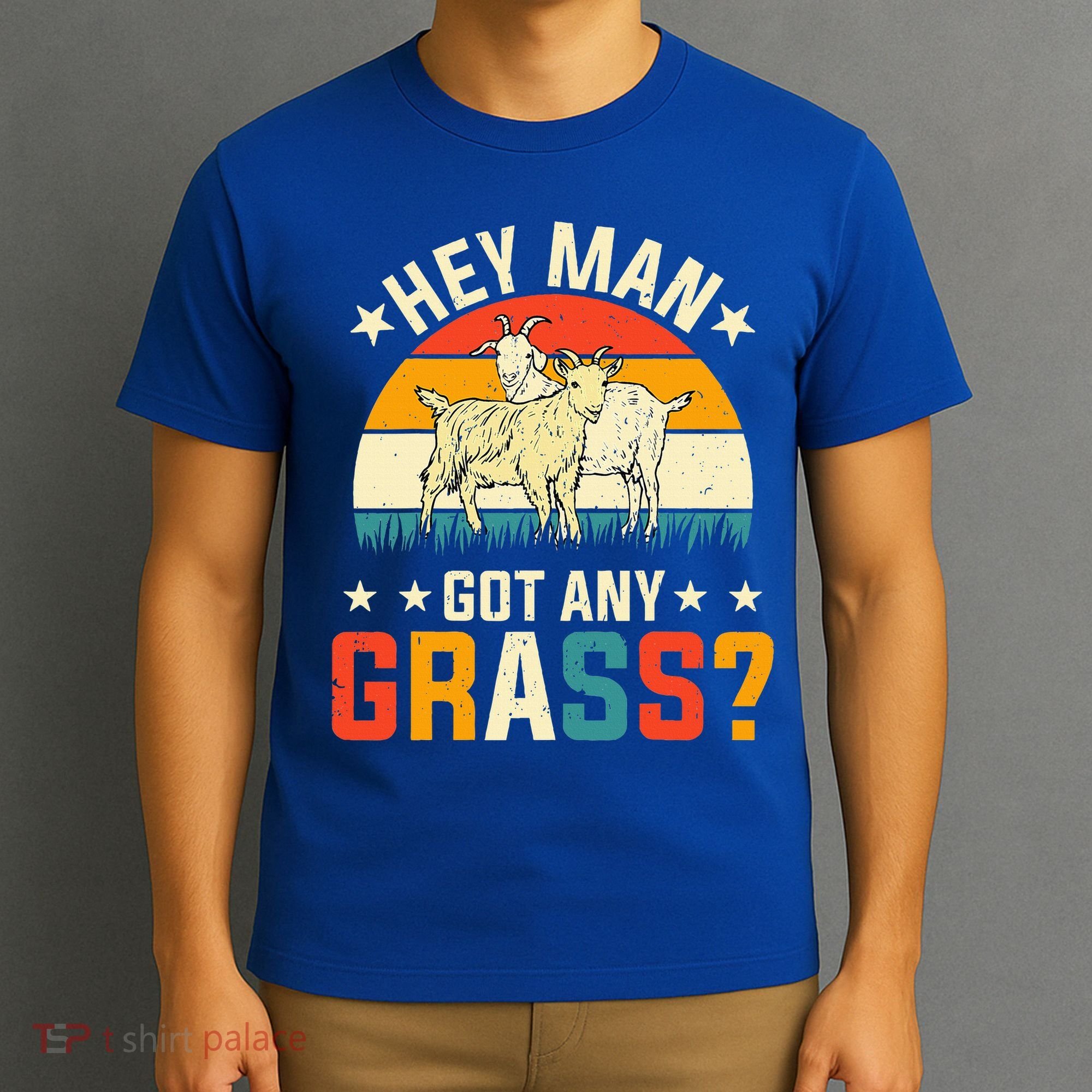 Hey Man Got Any Grass Farm Animal Pun Goat  T-Shirt
