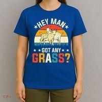 Hey Man Got Any Grass Farm Animal Pun Goat  T-Shirt thumb 4