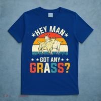 Hey Man Got Any Grass Farm Animal Pun Goat  T-Shirt thumb 5