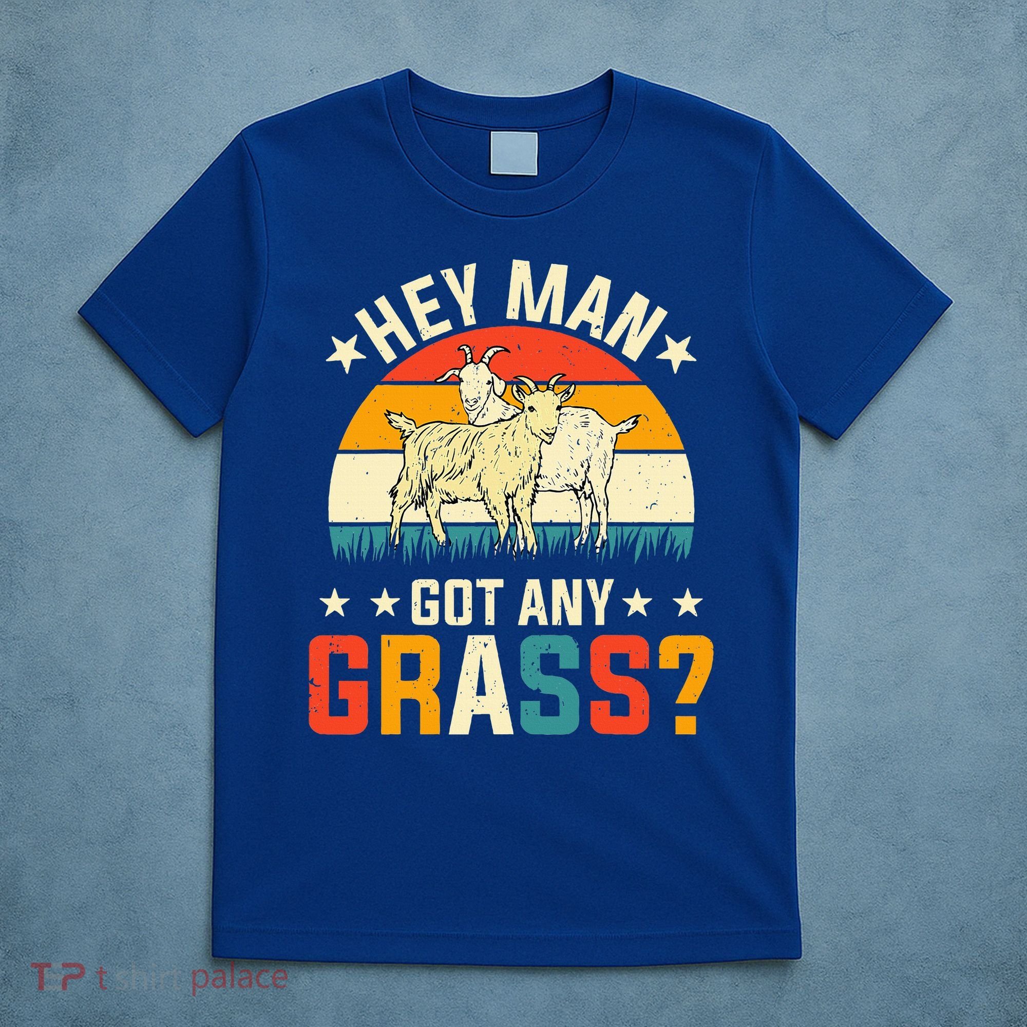 Hey Man Got Any Grass Farm Animal Pun Goat  T-Shirt