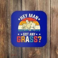 Hey Man Got Any Grass Farm Animal Pun Goat  Coaster thumb 0