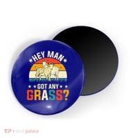 Hey Man Got Any Grass Farm Animal Pun Goat  Magnet thumb 0