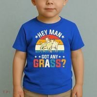 Hey Man Got Any Grass Farm Animal Pun Goat  Toddler T-Shirt thumb 2