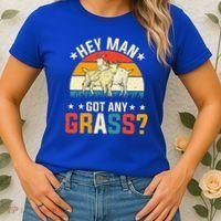 Hey Man Got Any Grass Farm Animal Pun Goat  Women's T-Shirt thumb 2