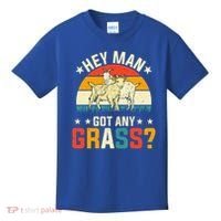 Hey Man Got Any Grass Farm Animal Pun Goat  Kids T-Shirt thumb 0