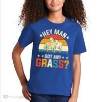 Hey Man Got Any Grass Farm Animal Pun Goat  Kids T-Shirt thumb 2