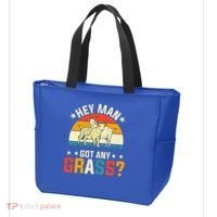 Hey Man Got Any Grass Farm Animal Pun Goat  Tote Bag thumb 3