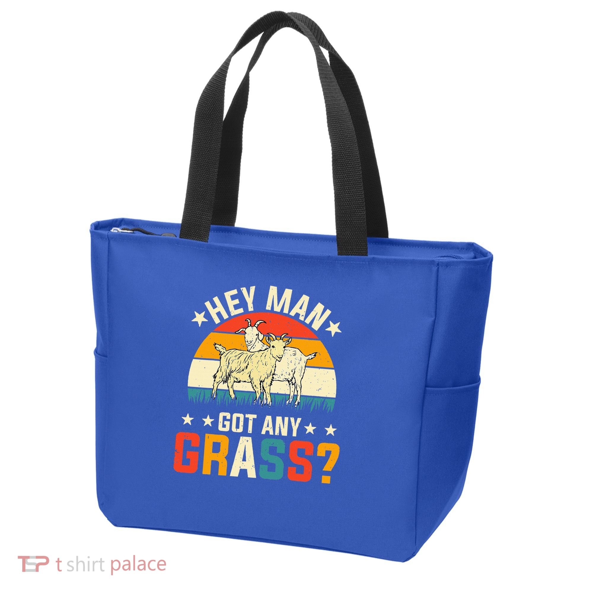 Hey Man Got Any Grass Farm Animal Pun Goat  Tote Bag