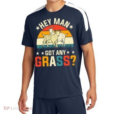 Hey Man Got Any Grass Farm Animal Pun Goat  Soccer Jersey