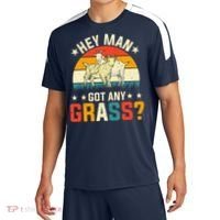 Hey Man Got Any Grass Farm Animal Pun Goat  Sport-Tek Competitor United Soccer Jersey thumb 0