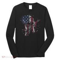 Heavy Metal Guitar Player Gifts American Flag Long Sleeve Shirt thumb 0