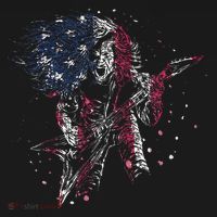 Heavy Metal Guitar Player Gifts American Flag Long Sleeve Shirt thumb 2