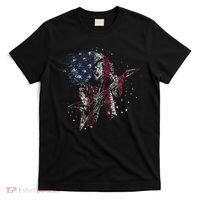 Heavy Metal Guitar Player Gifts American Flag T-Shirt thumb 0
