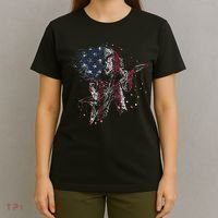 Heavy Metal Guitar Player Gifts American Flag T-Shirt thumb 4