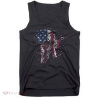Heavy Metal Guitar Player Gifts American Flag Tank Top thumb 0