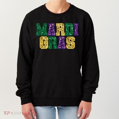 Happy Mardi Gras Carnival Fat Tuesday Fleur De Lis Women's Sweatshirt