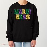 Happy Mardi Gras Carnival Fat Tuesday Fleur De Lis Women's Sweatshirt thumb 0
