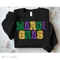 Happy Mardi Gras Carnival Fat Tuesday Fleur De Lis Sweatshirt thumb 2