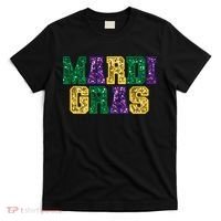 Happy Mardi Gras Carnival Fat Tuesday Fleur De Lis T-Shirt thumb 0