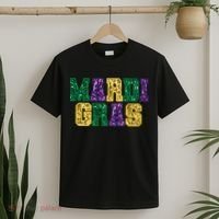 Happy Mardi Gras Carnival Fat Tuesday Fleur De Lis T-Shirt thumb 2