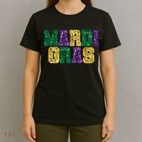 Happy Mardi Gras Carnival Fat Tuesday Fleur De Lis T-Shirt thumb 4