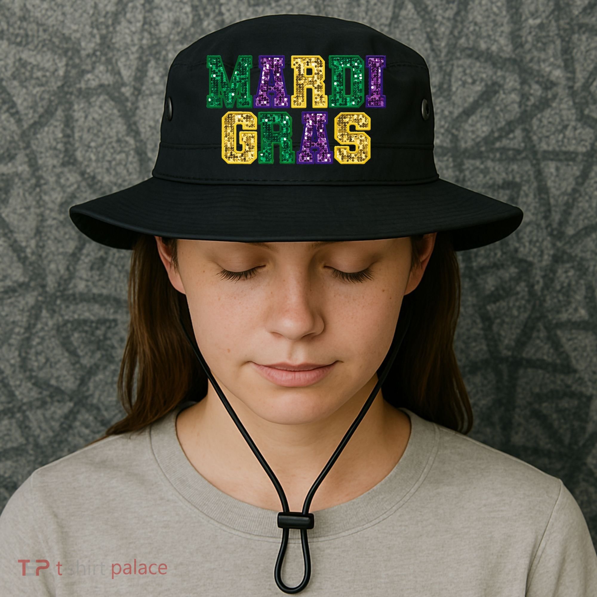 Happy Mardi Gras Carnival Fat Tuesday Fleur De Lis Bucket Hat