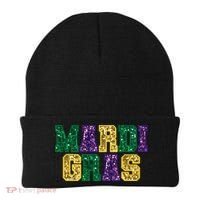 Happy Mardi Gras Carnival Fat Tuesday Fleur De Lis Beanie thumb 0
