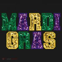 Happy Mardi Gras Carnival Fat Tuesday Fleur De Lis Coaster thumb 2