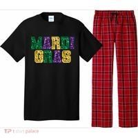 Happy Mardi Gras Carnival Fat Tuesday Fleur De Lis Pajama Set thumb 0