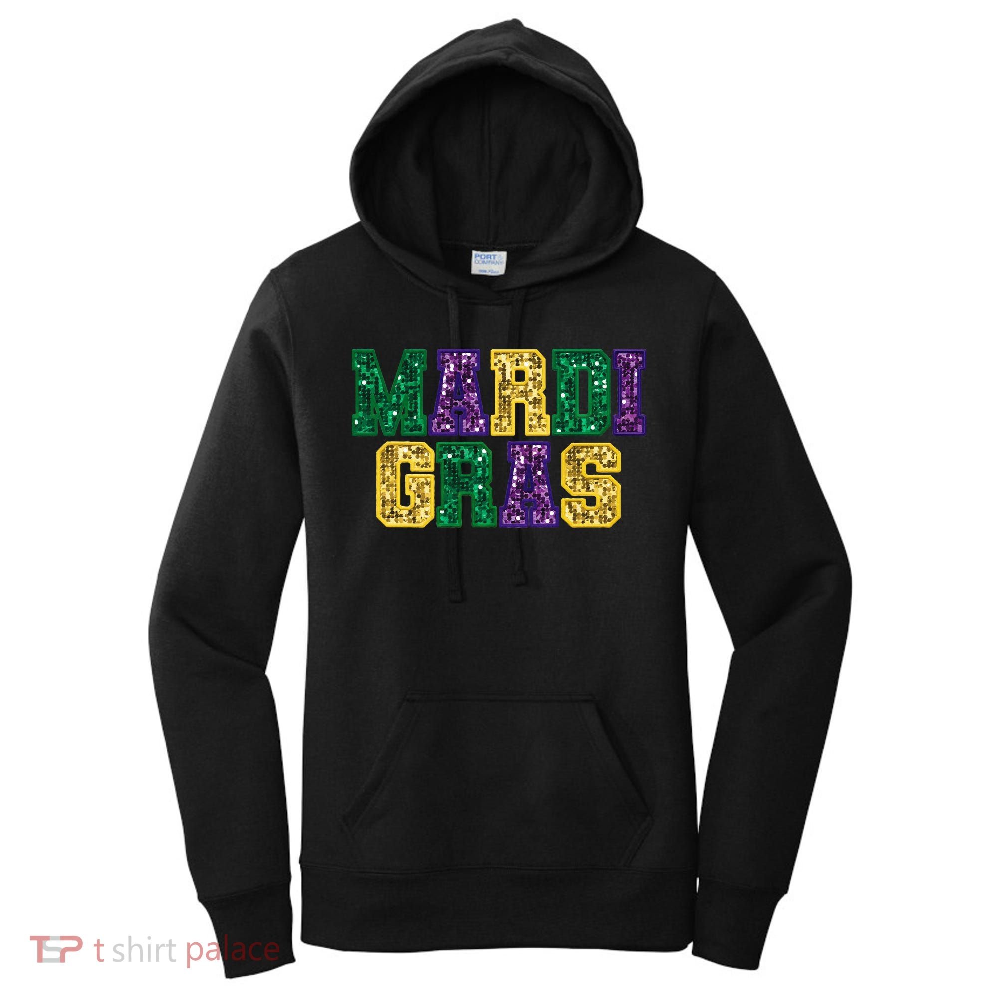 Happy Mardi Gras Carnival Fat Tuesday Fleur De Lis Women's Hoodie