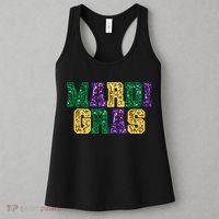 Happy Mardi Gras Carnival Fat Tuesday Fleur De Lis Women's Tank Top thumb 3