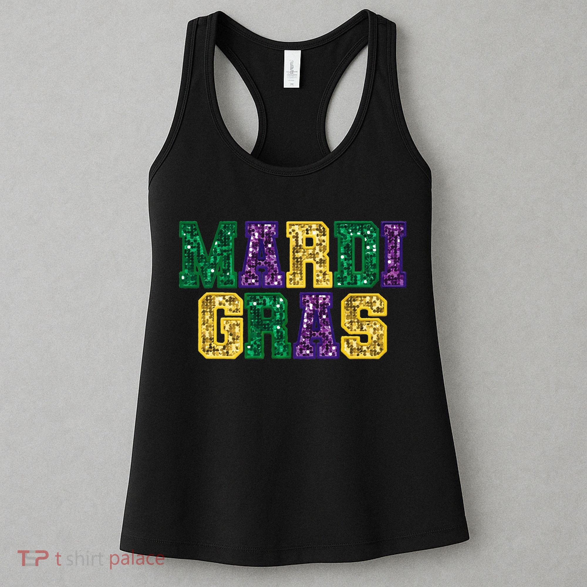Happy Mardi Gras Carnival Fat Tuesday Fleur De Lis Women's Tank Top