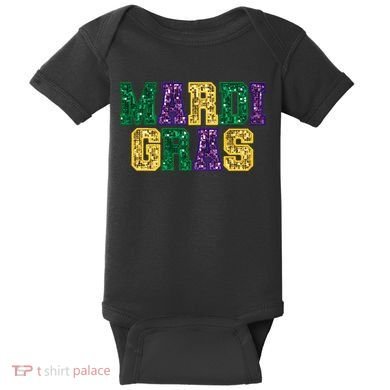 Happy Mardi Gras Carnival Fat Tuesday Fleur De Lis Baby Bodysuit