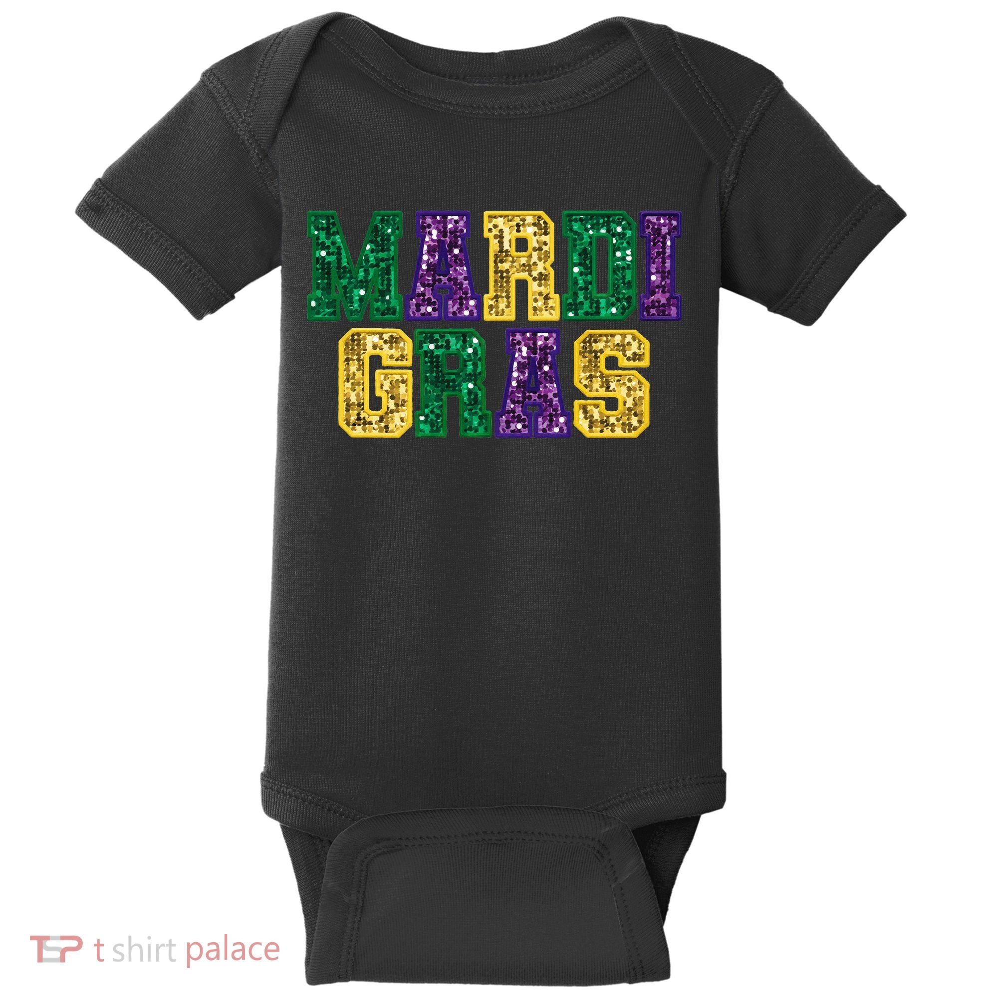 Happy Mardi Gras Carnival Fat Tuesday Fleur De Lis Baby Bodysuit