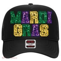 Happy Mardi Gras Carnival Fat Tuesday Fleur De Lis Hat thumb 0