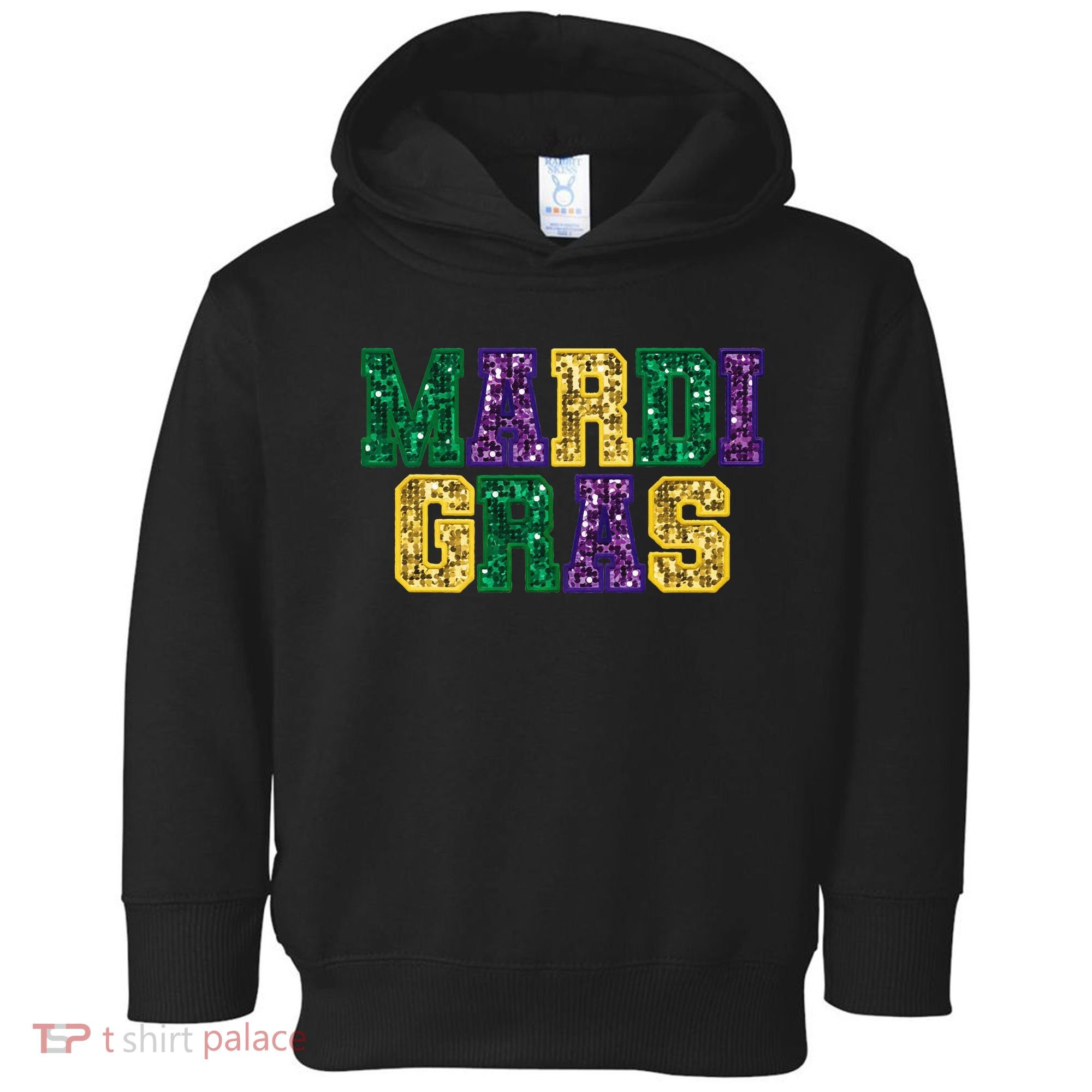 Happy Mardi Gras Carnival Fat Tuesday Fleur De Lis Toddler Hoodie