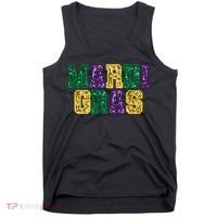 Happy Mardi Gras Carnival Fat Tuesday Fleur De Lis Tank Top thumb 0
